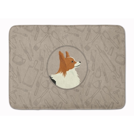 Carolines Treasures Papillon in the Kitchen Machine Washable Memory Foam Mat CK2200RUG
